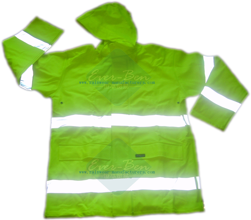 China PU reflective rain gear for worker